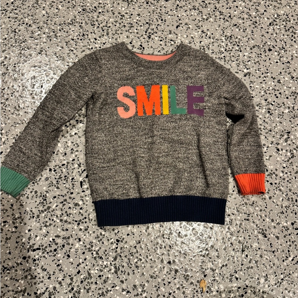 GAP Kids Gray Sweater with Multicolor Accents